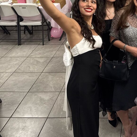 MAJORELLE Black and White Backless Dress - Picture 6 of 6